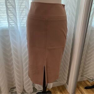Pencil skirt with a slit in the front